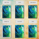 Blue and Green Abstract Canvas Print, Stunning Geometric Wall Art Ideal for Nautical Decor or Contemporary Above Couch Wall Art