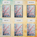 Cherry Blossom Painting Framed Canvas Print | Japanese Sakura Wall Art | Light Pink Wall Art Above Sofa Decor | Floral Nature Print