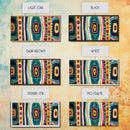 Geometric Abstract, bold colors, sacred geometry art, tribal design, vibrant patterns, extra wide art, Framed Canvas Print, boho art