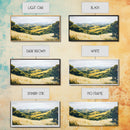 Rolling hills, countryside landscape, panoramic art, framed canvas print, rustic wall art, farmhouse art, sage green wall art