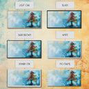 Vibrant Pine Tree, pine tree art, landscape painting, blue and green wall art, colorful abstract art, wabi sabi art, Canvas Print