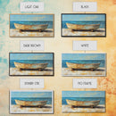 Rustic Boat, Framed Canvas Print, coastal wall art, nautical decor, rustic art, extra wide painting, panoramic painting
