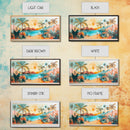 Tropical Sunset Art, Coastal Landscape Art, Boho Wall Art, Palm Tree Painting, Pink Orange Wall Art, Extra Wide Art, Canvas Print