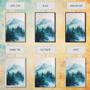 Mountain Painting, Forest Landscape Art, Nature Scene, Blue and Green Wall Art, Tranquil Scenery, Rustic Decor, Canvas Print