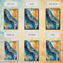 Abstract Ocean, Coastal Landscape Art, Blue and Green Wall Art, Teal Wall Art, Nautical Decor, Framed Canvas Print, Gift Idea