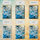 Water Reflection, abstract art, teal wall art, coastal decor, wabi sabi art, minimalist art, framed canvas print, wall decor