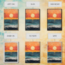 Vibrant Sunset Seascape Canvas Print, Beach House Art, Coastal Sunset Painting, Ocean View Wall Art, Nautical Home Decor, Serene Landscape
