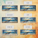 Wooden Dock Sunset Canvas Print Ocean Pier Wall Art Seaside Beach Decor Nautical Artwork Coastal Home Art Large Framed Print