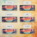 Mystical Moonlight Landscape Framed Canvas Print, Dreamy Forest Art, Boho Sunset Wall Art, Celestial Painting, Living Room Decor