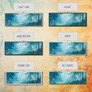 Misty Forest Painting Ethereal Blue Woodland Art Dreamy Nature Landscape Wall Decor Tranquil Aesthetic Bedroom Artwork