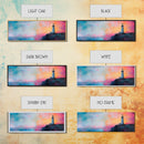 Lighthouse Sunset Canvas Print Nautical Wall Art, Vibrant Coastal Painting, Pink and Blue Seascape, Bedroom Decor