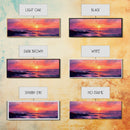 Ocean Sunset Framed Canvas Print, Pink Sky Seascape, Coastal Landscape Wall Art, Beach House Decor, Relaxing Home Aesthetic