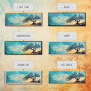 Windswept Tree Landscape Wall Art, Minimalist Nature Painting, Serene Sky Artwork, Zen Meditation Room Decor, Earthy Tones