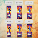 Dolphin Jump, Ocean Sunset Art, Framed Canvas Print, Vibrant Marine Life, Coastal Home Decor, Sea Animal Art, Beach House Wall Art