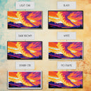 Mountain Fire Sky, Framed Canvas Print, Dramatic Sunset Art, Vibrant Landscape Painting, Colorful Nature Scene, Office Wall Decor
