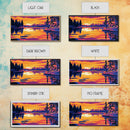 City Skyline Sunset, Canvas Print, Urban Landscape Art, Vibrant Reflection Painting, Modern Home Decor, Office Wall Art, Boho Aesthetic