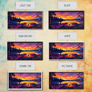 Campfire, Lake Sunset, Cozy Cabin Art, Vibrant Nature Scene, Framed Canvas Print, Outdoor Adventure Art, Rustic Home Decor