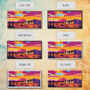 Desert Sunset, Southwest Wall Art, Vibrant Landscape, Colorful Western Scene, Rustic Home Decor, Framed Canvas Print, Living Room Wall Art