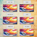 Ocean Wave, Colorful Seascape, Beach Decor, Coastal Wall Art, Sunset Painting, Modern Nautical, Surfing Art, Framed Canvas Print