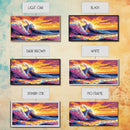 Tropical Wave, Surfing Wall Art, Vibrant Ocean, Beach House Decor, Sunset Painting, Seascape Art, Nautical Style, Canvas Print