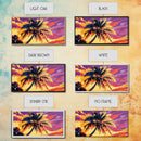 Palm Tree, Tropical Sunset, Island Vibes, Framed Canvas Print, Coastal Wall Art, Beach House Decor, Summer Aesthetic, Vibrant Painting