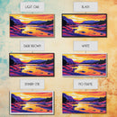 Serene River, Vibrant Sunset, Nature Artwork, Mountain View, Colorful Wall Art, Rustic Home, Living Room, Canvas Print