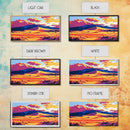 Desert, Mountains, Sunset, Framed Canvas Print, Southwest Landscape, Boho Wall Art, Earthy Tones, Vibrant Colors, Living Room Decor
