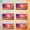 Reflected Sunset Glow, Tranquil Landscape Art, Vibrant Water Print, Bold Color Home Decor, Relaxing Wall Painting, Framed Canvas Print