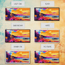 Golden Hills, Sunset Landscape, Autumn Nature, Living Room Wall Art, Vibrant Boho Decor, Framed Canvas Print, Modern Art