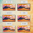 Forest View, Mountain Sunset, Vibrant Wilderness, Nature Wall Art, Cabin Wall Decor, Framed Canvas Print, Rustic Autumn Art