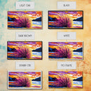 Sea Sunset, Fiery Sky, Vibrant Ocean Art, Beach House Decor, Coastal Wall Art, Framed Canvas Print, Serene Landscape Painting