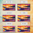 Ocean Waves, Sunset Seascape, Coastal Art, Nature Print, Framed Canvas Print, Beach House Wall Art, Nautical Decor, Vibrant Landscape