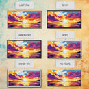 Sunset, Ocean Art, Vibrant Sky, Beach House Decor, Framed Canvas Print, Living Room Wall Art, Colorful Painting, Seaside Aesthetic
