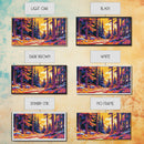 Autumn Forest, Sunset Glow, Pathway Scene, Canvas Print, Cozy Home Decor, Living Room Art, Woodland Painting, Vibrant Fall Landscape