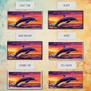 Jumping Dolphin at Sunset, Framed Canvas Print, Ocean Wall Art, Vibrant Marine Painting, Coastal Decor, Beach House Aesthetic