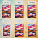 Autumn Lake Art, Vibrant Landscape Painting, Colorful Nature Canvas Print, Rustic Cabin Wall Decor, Boho Home Art, Living Room Wall Art