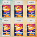Mountain Lake, Sunset View, Serene Landscape, Canvas Print, Peaceful Wall Art, Nature Painting, Living Room Decor, Wilderness Escape