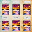 Serene Sunset, Tranquil Water, Vibrant Sky, Nature Wall Art, Canvas Print, Peaceful Lake, Bedroom Decor, Abstract Landscape