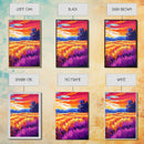 Field, Autumn, Sunset, Countryside, Framed Canvas Print, Rustic Farmhouse Wall Art, Cozy Fall Decor, Warm Earth Tones, Living Room Art