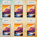 Purple Skies, Fiery Sunset, Rolling Hills, Canvas Print, Nature Wall Art, Vibrant Home Decor, Office Accent, Serene Landscape