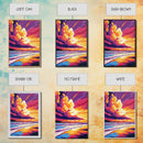 Ocean Sunset, Beach Art, Coastal Decor, Canvas Print, Vibrant Seascape, Modern Wall Art, Tropical Sunset, Bedroom Wall Decor