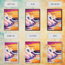 Ocean Waves, Sunset Beach, Coastal Vibes, Canvas Print, Tropical Wall Art, Surf Art, Vibrant Home Decor, Living Room Artwork