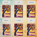 Lone Tree, Sunset Horizon, Canvas Print, Vibrant Landscape, Boho Decor, Modern Nature Art, Large Wall Art, Living Room Art, Gift Idea