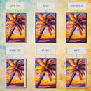 Palm Tree Sunset, Tropical Beach, Canvas Print, Coastal Wall Art, Boho Home Decor, Large Artwork, Vibrant Painting, Living Room Art