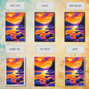 Sunset, Mountain Lake, Nature Landscape, Canvas Print, Vibrant Wall Art, Rustic Cabin Decor, Bedroom Art, Scenic Wilderness Painting