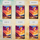 Wild Sunset, Mountain View, Nature Wall Art, Adventure Art, Warm Tones, Bold Decor, Framed Canvas Print, Living Room, Cabin Style