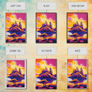 Island Sunset, Nature Wall Art, Vibrant Outdoor Decor, Bold Landscape, Framed Canvas Print, Cabin Retreat Art, Wilderness Artwork