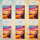 Sunset Blanket, Cozy Art Print, Bohemian Wall Decor, Warm Tones Painting, Relaxing Art, Vibrant Living Room Art, Canvas Print