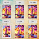 Sailboat at Sunset, Nautical Wall Art, Coastal Decor, Colorful Ocean Painting, Vibrant Seascape, Beach House Art, Framed Canvas Print