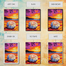 Sand Dollar Art, Coastal Beach Wall Decor, Ocean Inspired Print, Vibrant Sunset Art, Framed Canvas Print, Nautical Living Room Art